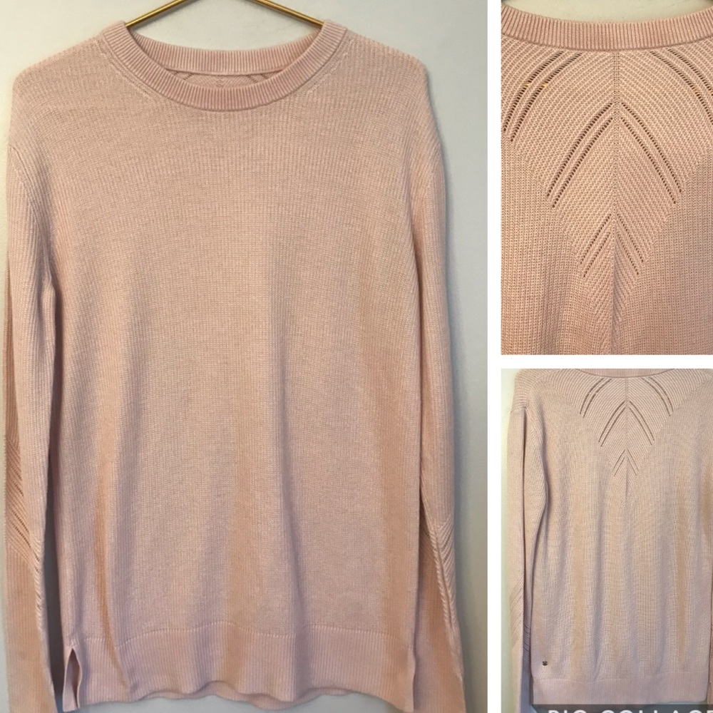 Lululemon knit  pink sweater lg 🧘🏻‍♀️